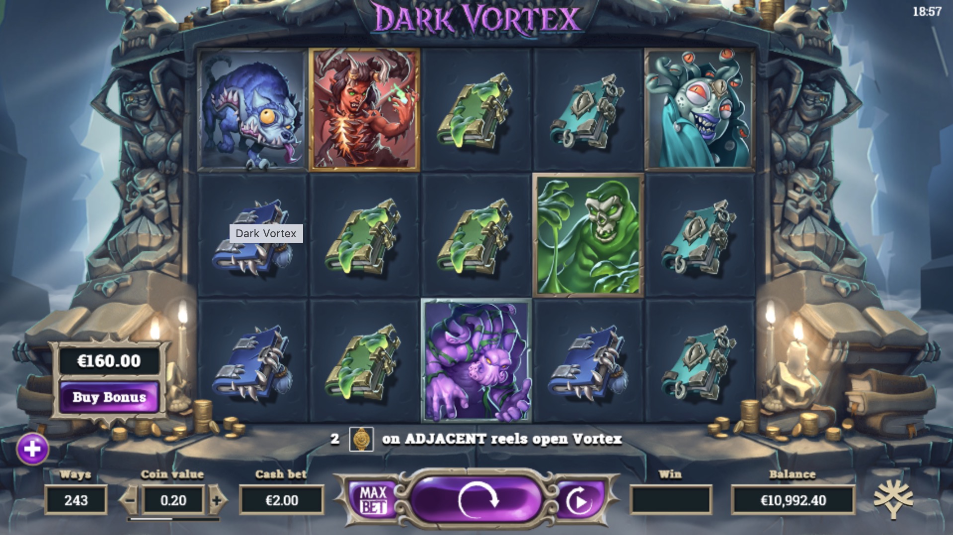  - Dark Vortex   Yggdrasil Gaming  1GO asino